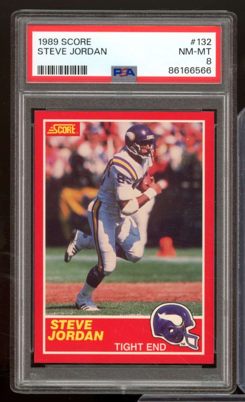 Steve Jordan Card 1989 Score #132 PSA 8 Image 1