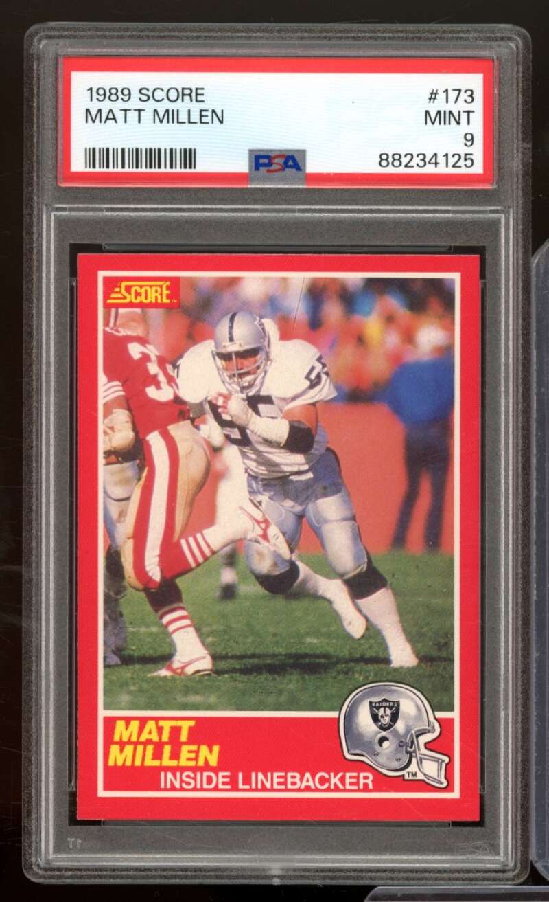 Matt Millen Card 1989 Score #173 PSA 9 Image 1