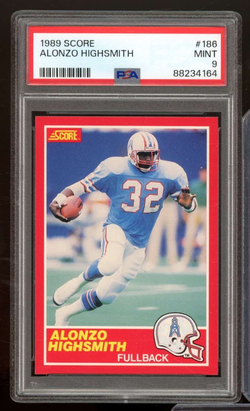 Alonzo Highsmith Card 1989 Score #186 PSA 9 Image 1