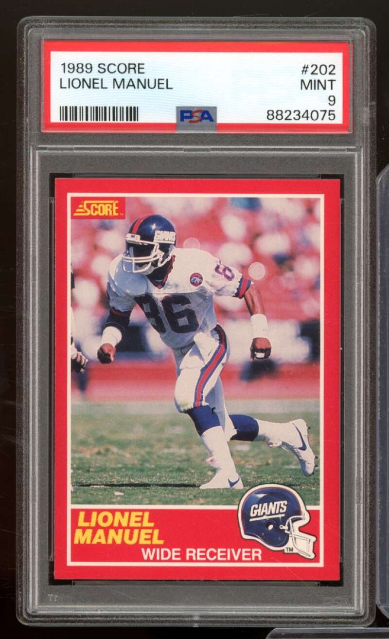 Lionel Manuel Card 1989 Score #202 PSA 9 Image 1