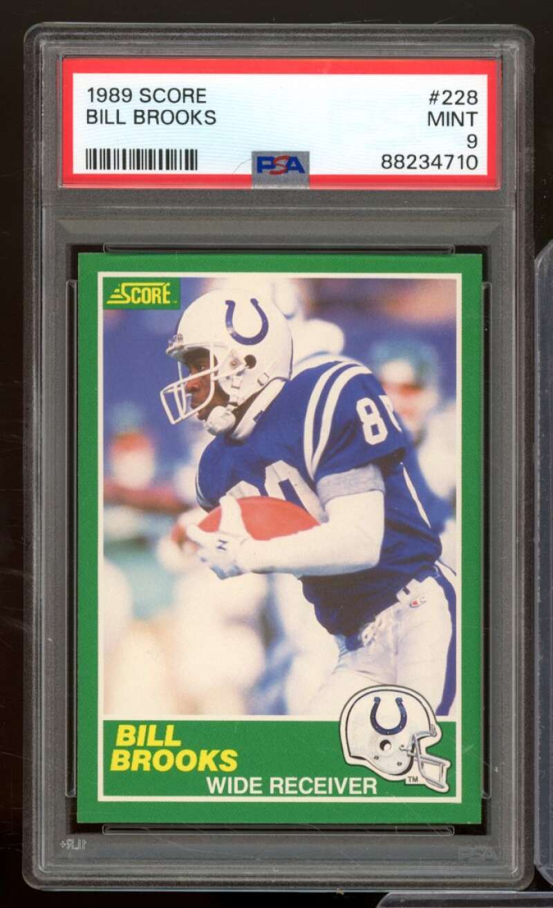 Bill Brooks Card 1989 Score #228 PSA 9 Image 1