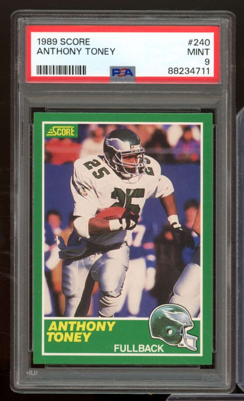 Anthony Toney Card 1989 Score #240 PSA 9 Image 1