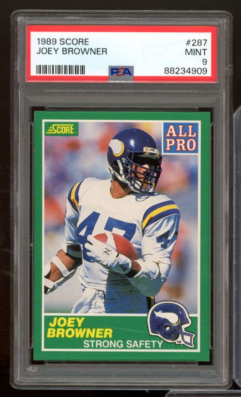 Joey Browner Card 1989 Score #287 PSA 9 Image 1