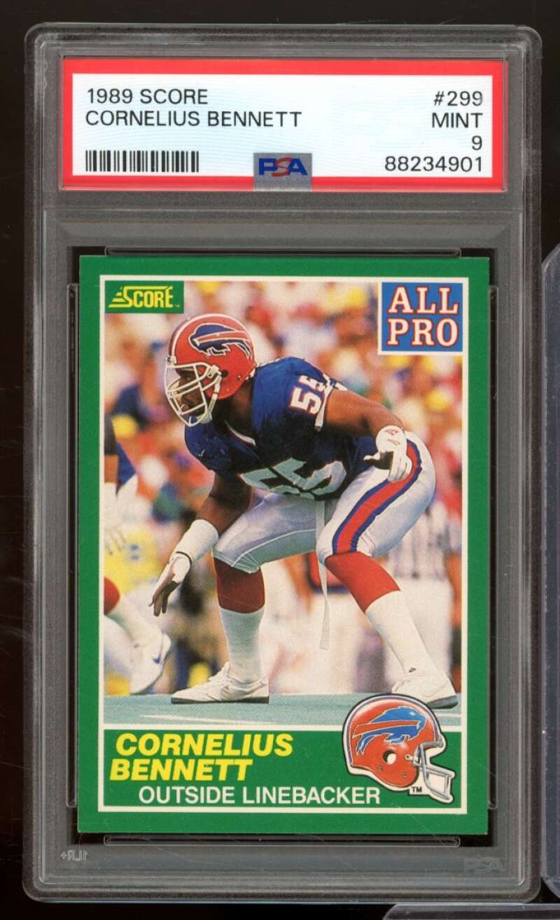 Cornelius Bennett Card 1989 Score #299 PSA 9 Image 1