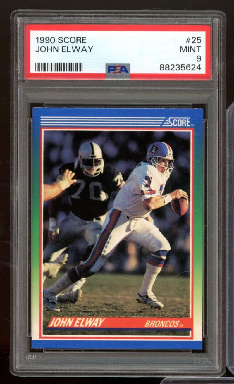 John Elway Card 1990 Score #25 PSA 9 Image 1