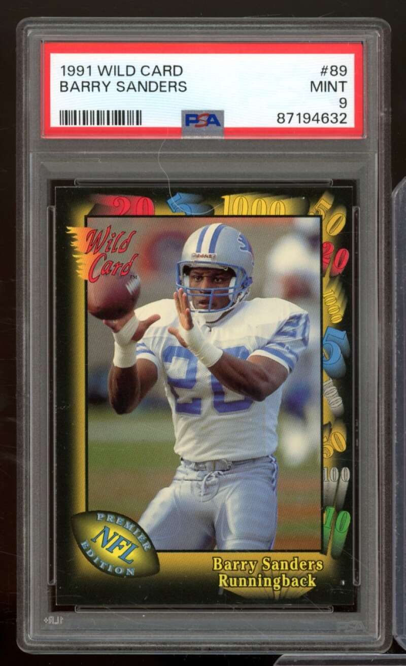 Barry Sanders Card 1991 Wild Card #89 PSA 9 Image 1