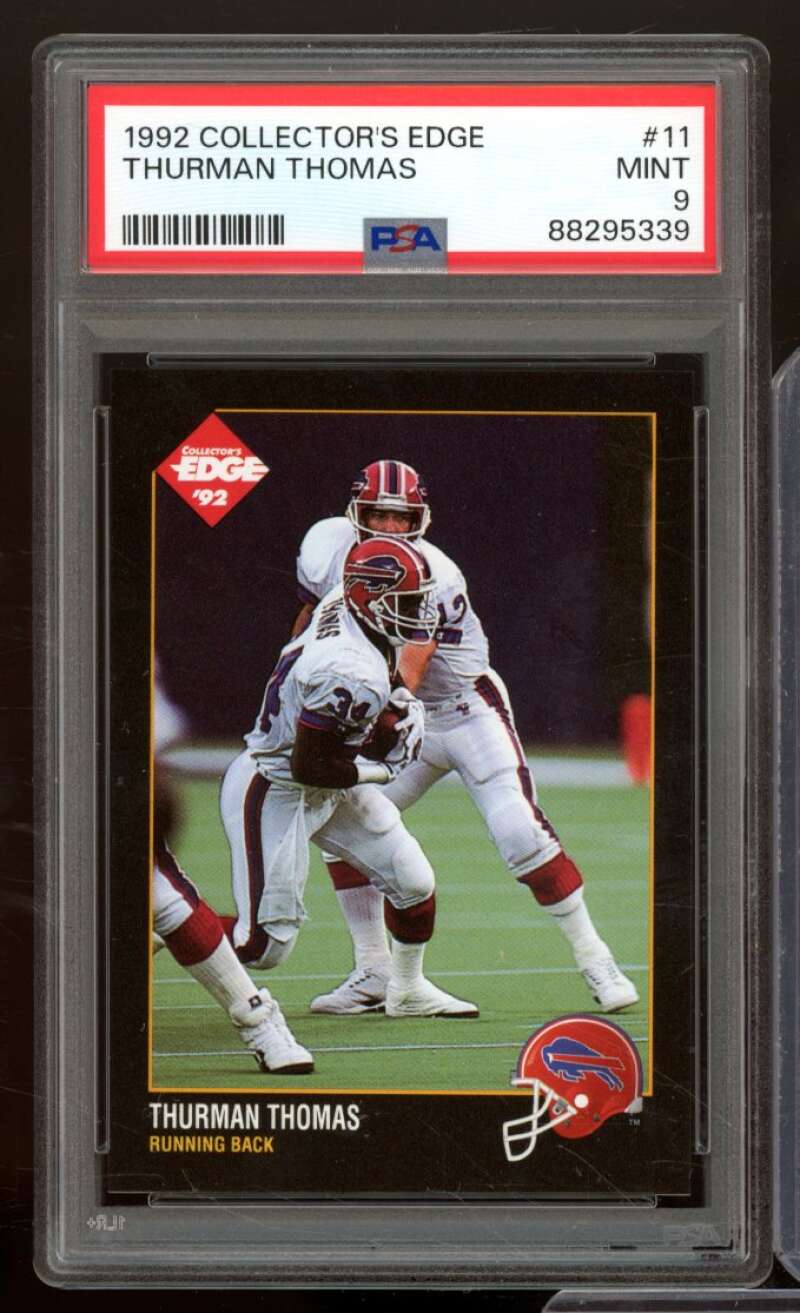 Thurman Thomas Card 1992 Collector's Edge #11 PSA 9 Image 1