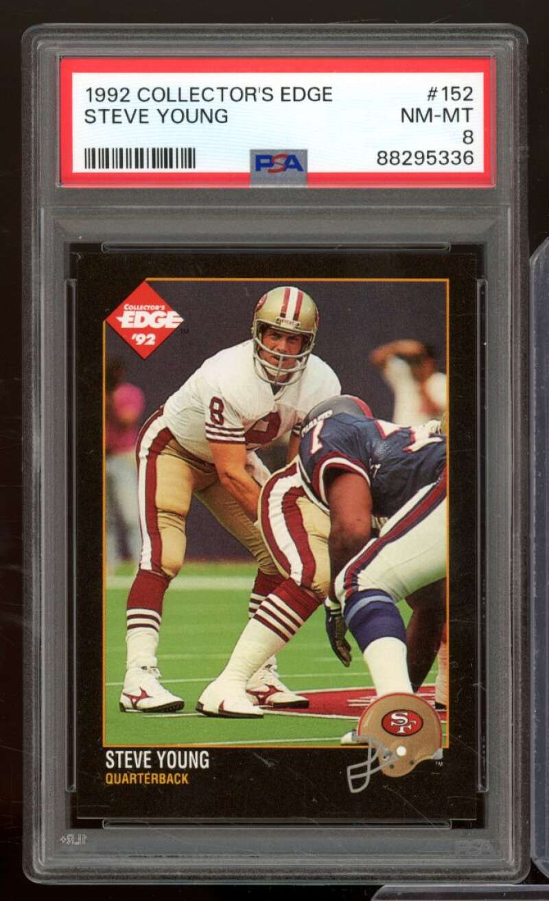 Steve Young Card 1992 Collector's Edge #152 PSA 8 Image 1