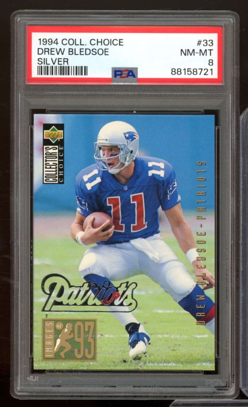 Drew Bledsoe Card 1994 Collector's Choice #33 PSA 8 Image 1