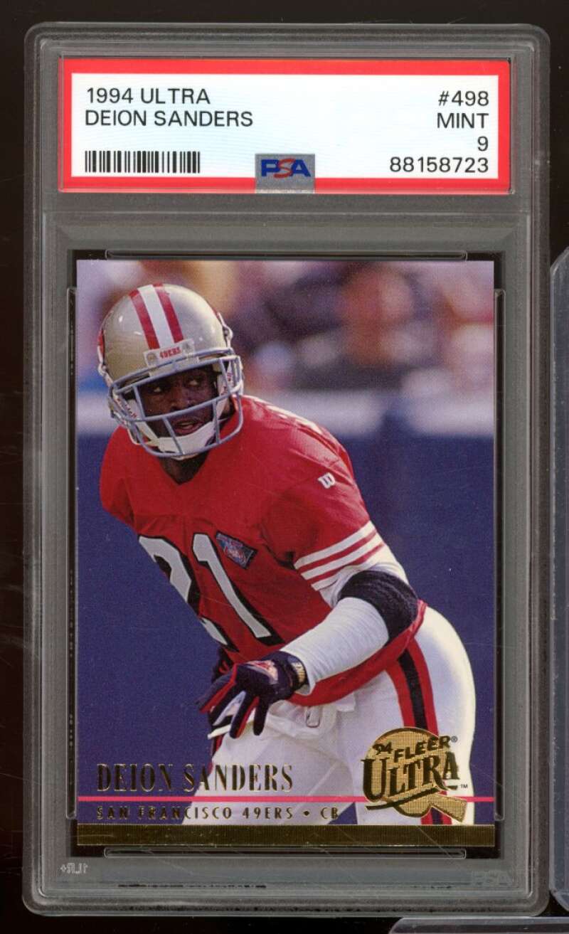 Deion Sanders Card 1994 Ultra #498 PSA 9 Image 1