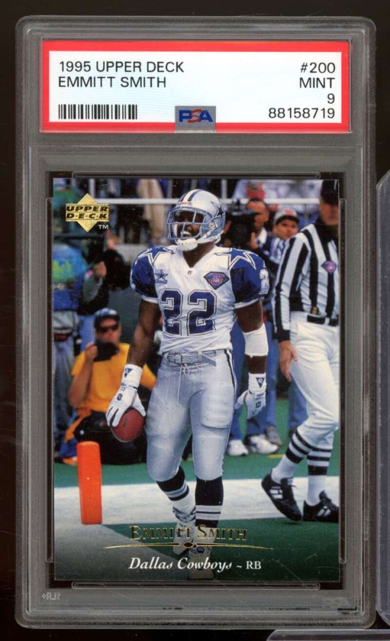 Emmitt Smith Card 1995 Upper Deck #200 PSA 9 Image 1