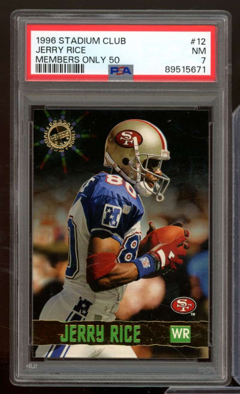 Jerry Rice Card 1996 Stadium Club #12 PSA 7 Image 1