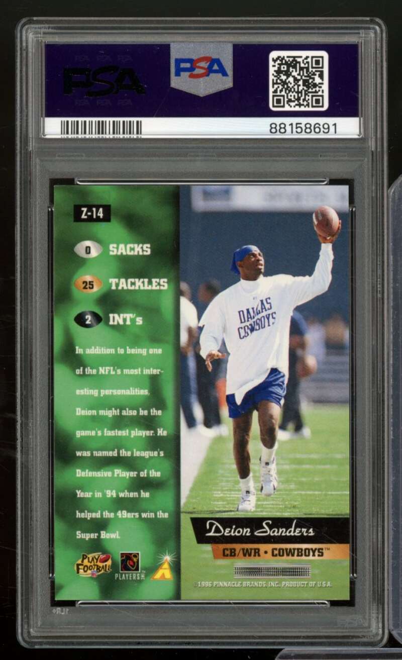 Deion Sanders Card 1996 Zenith #Z-14 PSA 9 Image 2