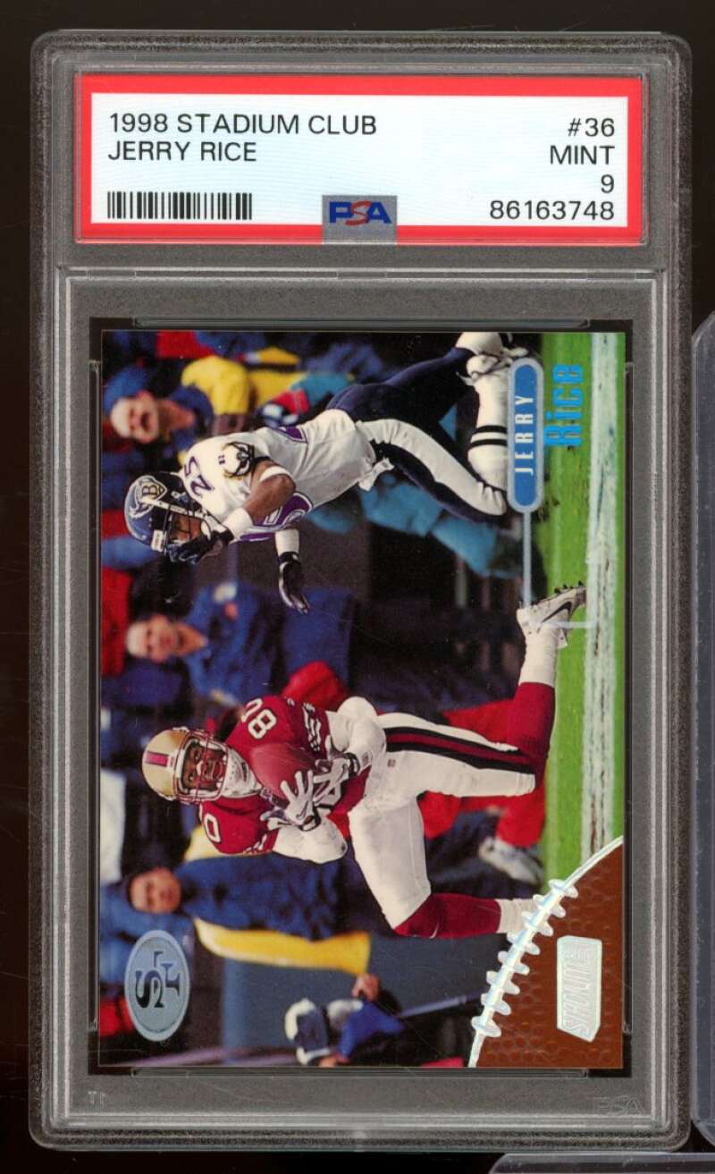 Jerry Rice Card 1998 Stadium Club #36 PSA 9 Image 1