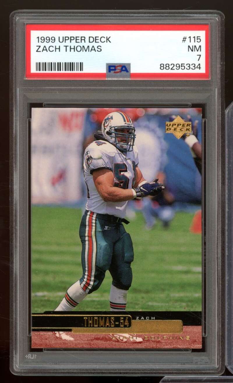 Zach Thomas Card 1999 Upper Deck #115 PSA 7 Image 1