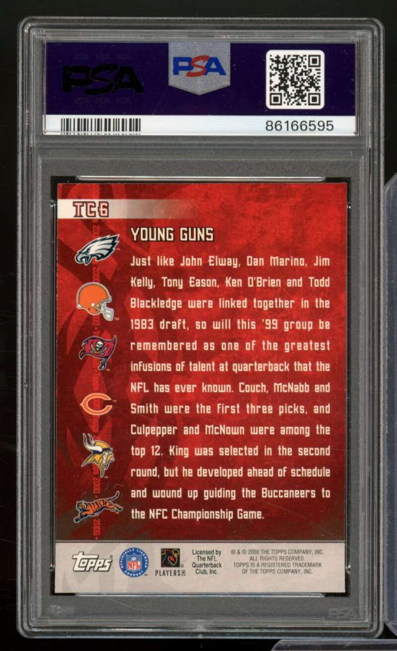 Mcnabb/Culpepper/Couch/Mcnown Young Guns Card 2000 Topps Combos #TC6 PSA 9 Image 2