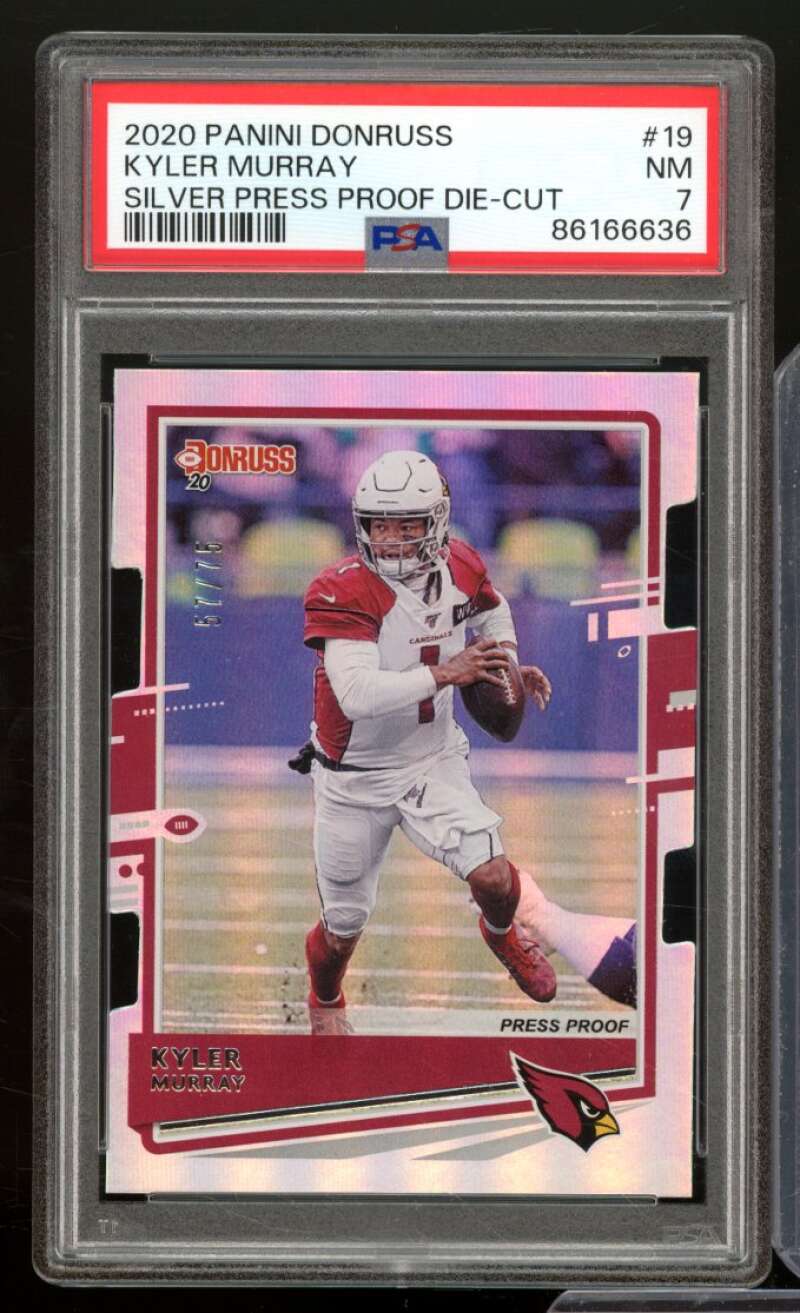 Kyler Murray Card 2020 Panini Donruss Silver Press Proof Die Cut #19 PSA 7 Image 1