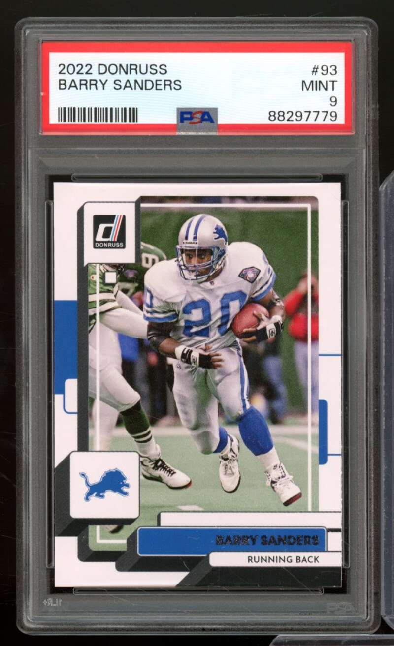 Barry Sanders Card 2022 Donruss #93 PSA 9 Image 1