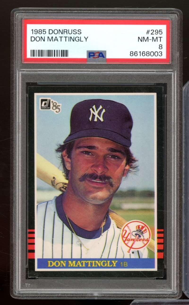 Don Mattingly Card 1985 Donruss #295 PSA 8 Image 1