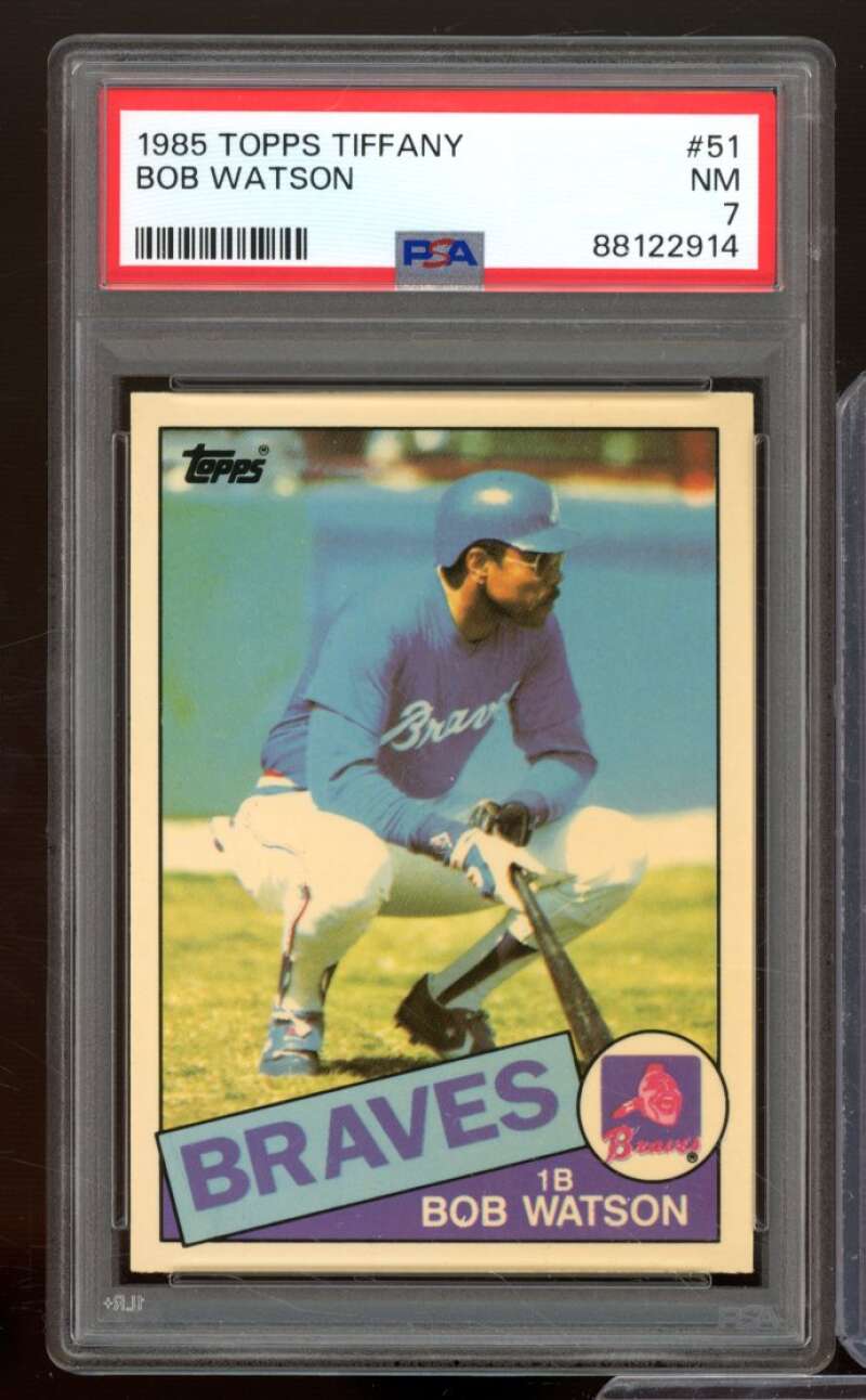 Bob Watson Card 1985 Topps Tiffany #51 PSA 7 Image 1