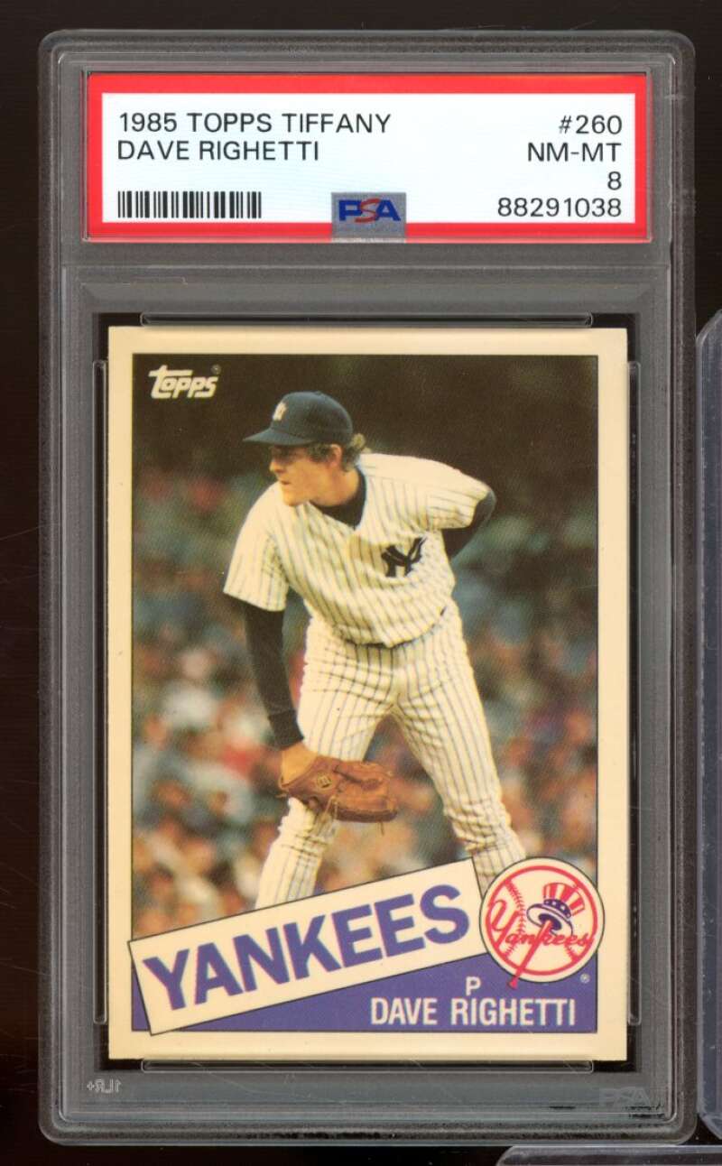 Dave Righetti Card 1985 Topps Tiffany #260 PSA 8 Image 1