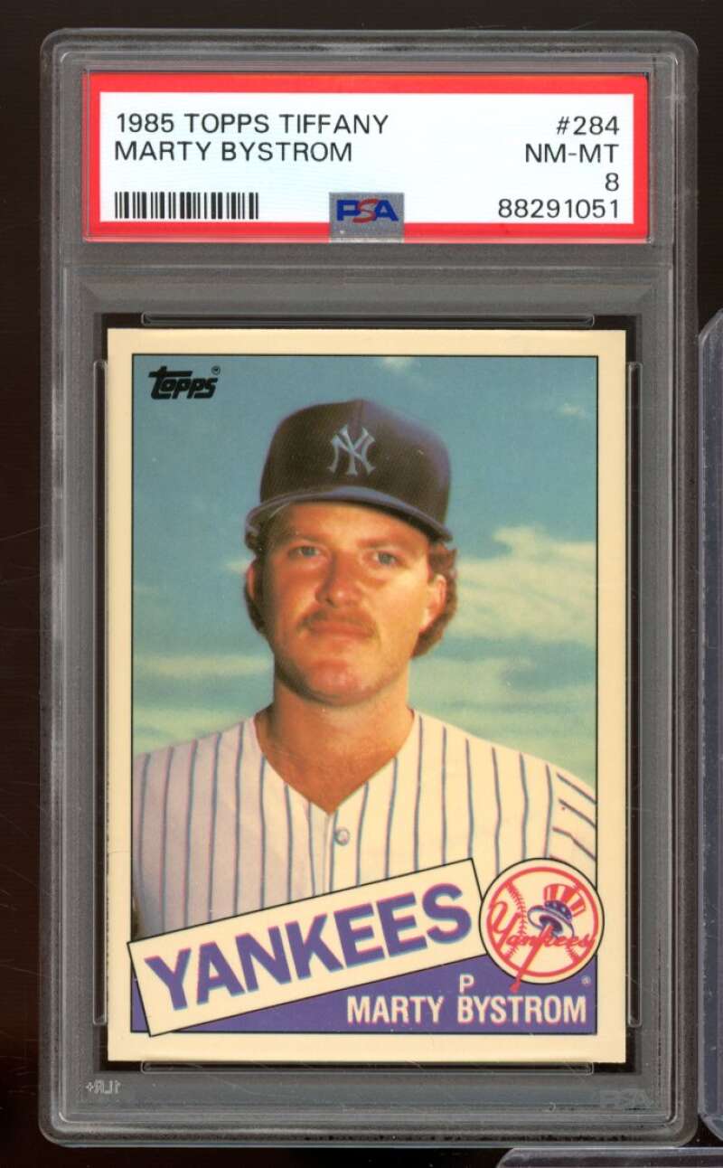 Marty Bystrom Card 1985 Topps Tiffany #284 PSA 8 Image 1