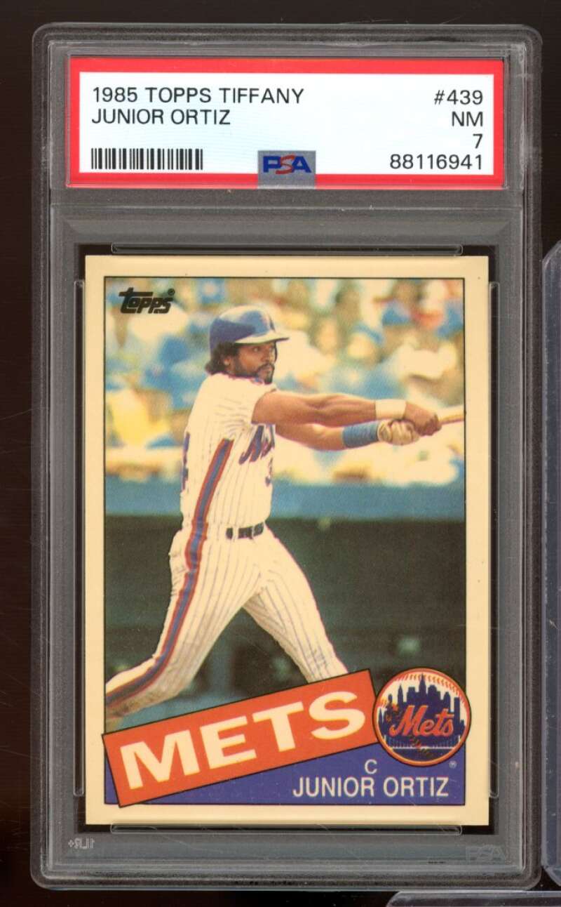 Junior Ortiz Card 1985 Topps Tiffany #439 PSA 7 Image 1