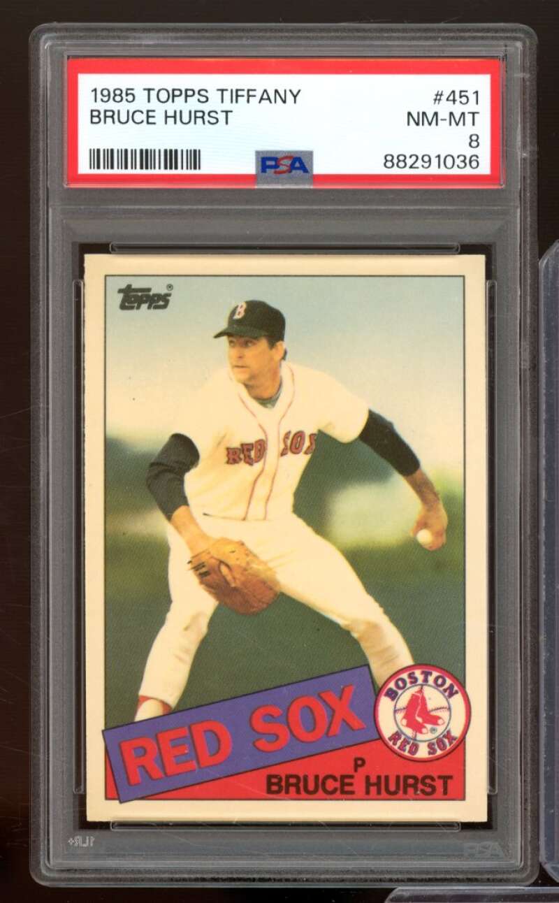 Bruce Hurst Card 1985 Topps Tiffany #451 PSA 8 Image 1