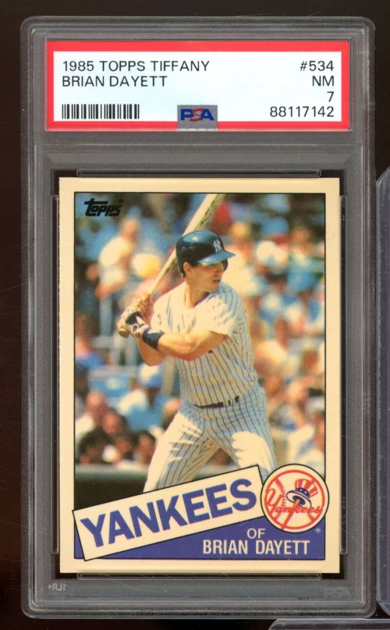 Brian Dayett Card 1985 Topps Tiffany #534 PSA 7 Image 1