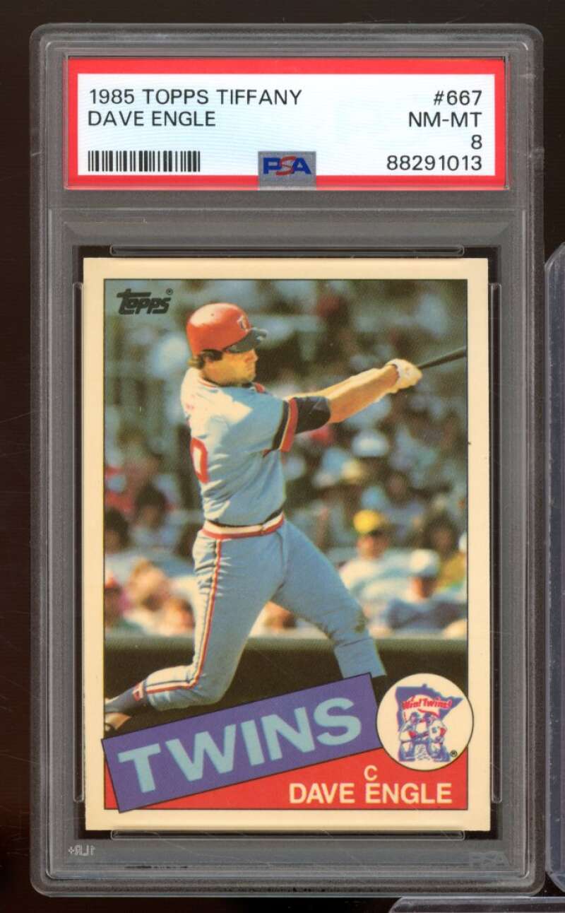 Dave Engle Card 1985 Topps Tiffany #667 PSA 8 Image 1