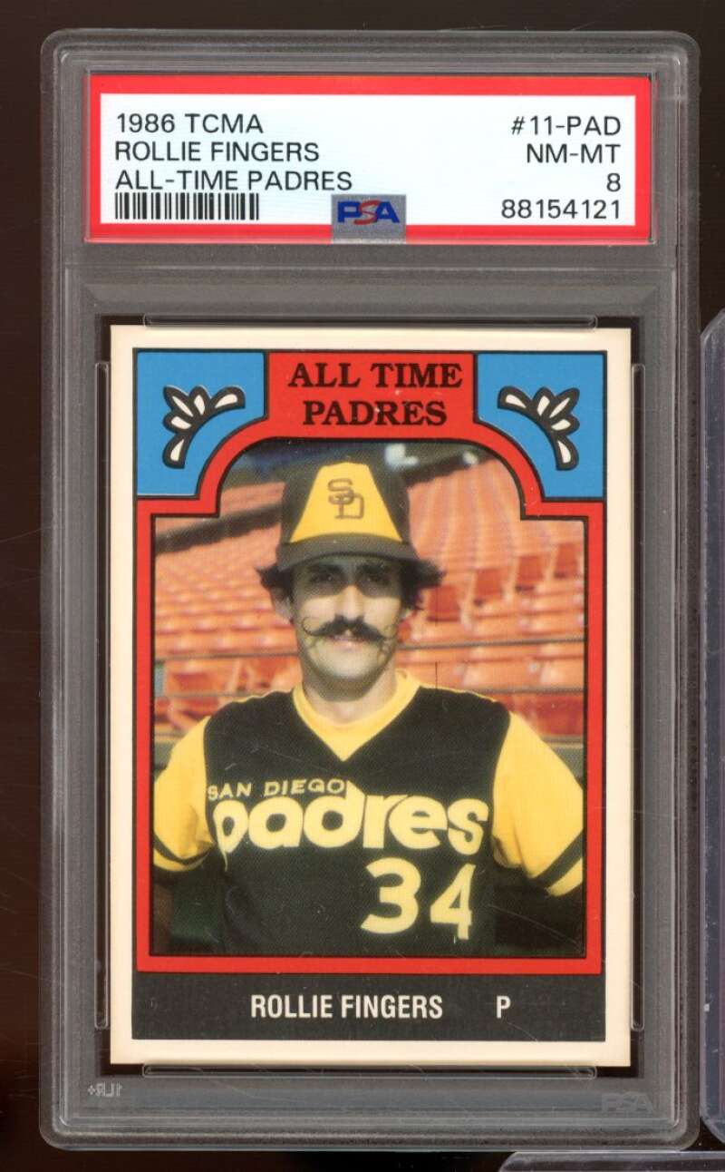 Rollie Fingers Card 1986 Tcma #11 PSA 8 Image 1