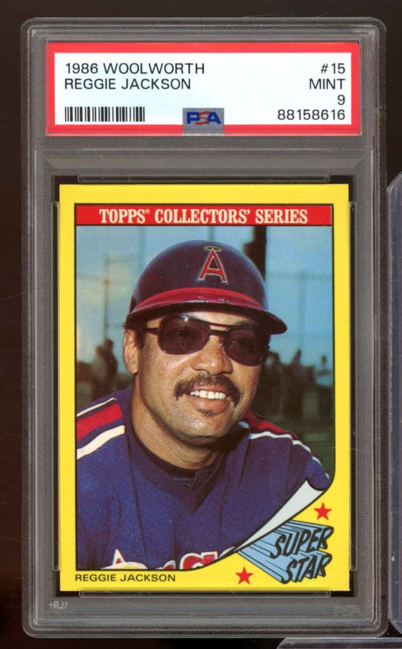 Reggie Jackson Card 1986 Woolworth #15 PSA 9 Image 1