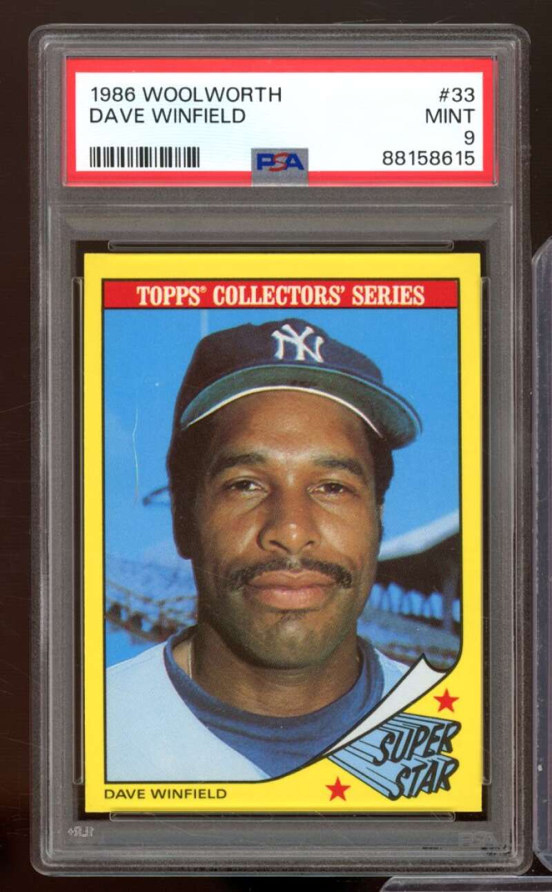 Dave Winfield Card 1986 Woolworth #33 PSA 9 Image 1