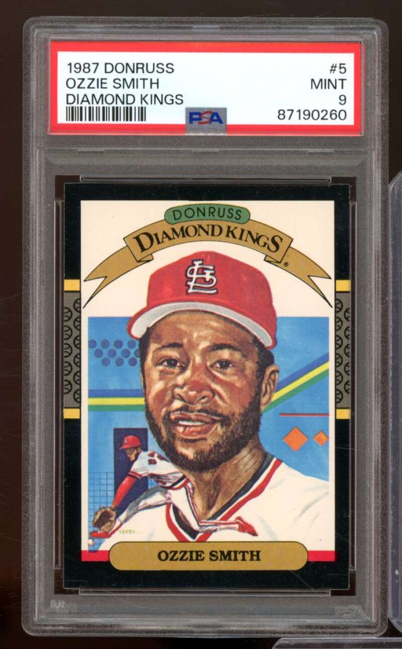 Ozzie Smith Card 1987 Donruss #5 PSA 9 Image 1