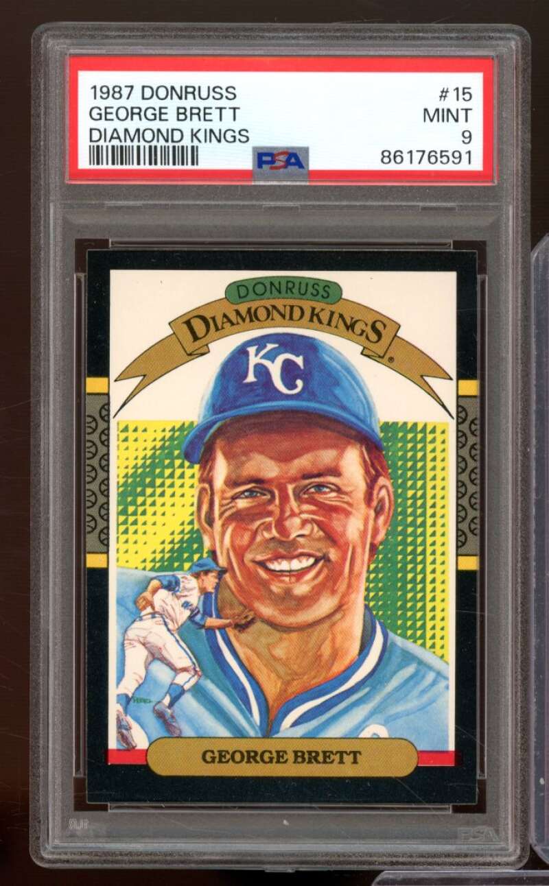 George Brett Card 1987 Donruss #15 PSA 9 Image 1