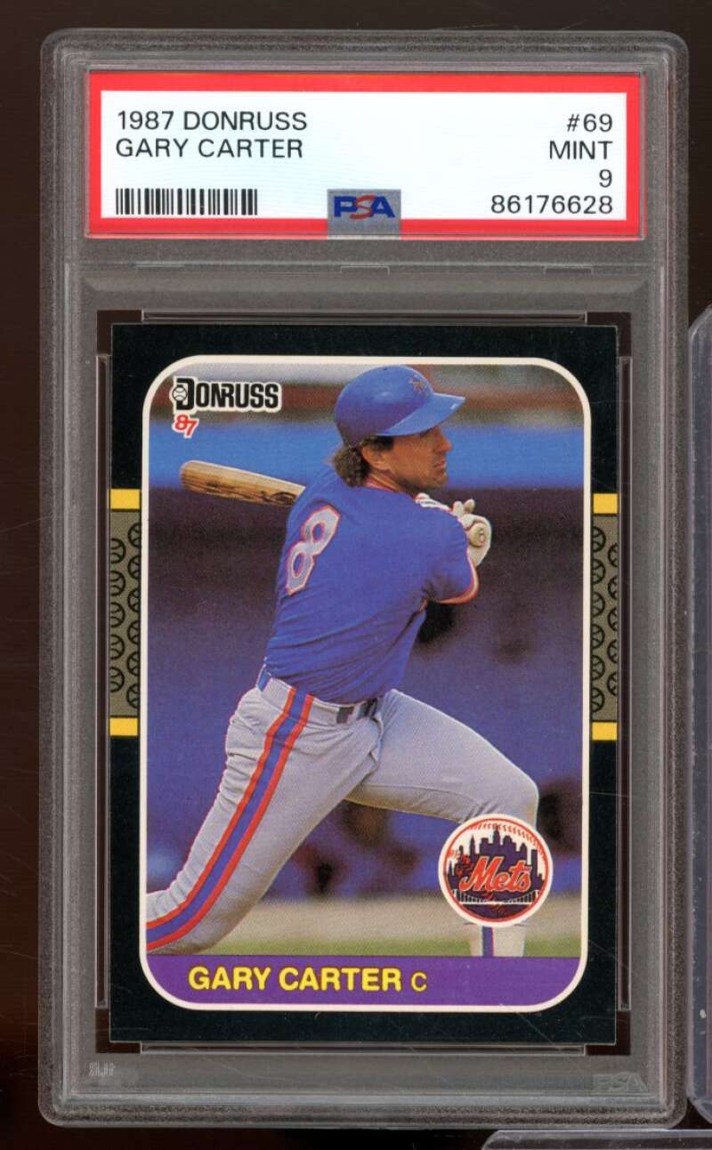 Gary Carter Card 1987 Donruss #69 PSA 9 Image 1