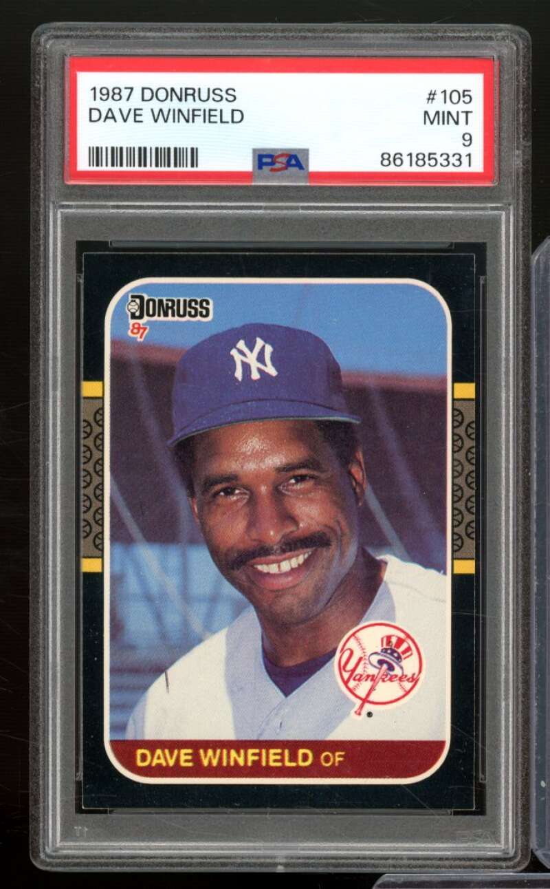 Dave Winfield Card 1987 Donruss #105 PSA 9 Image 1