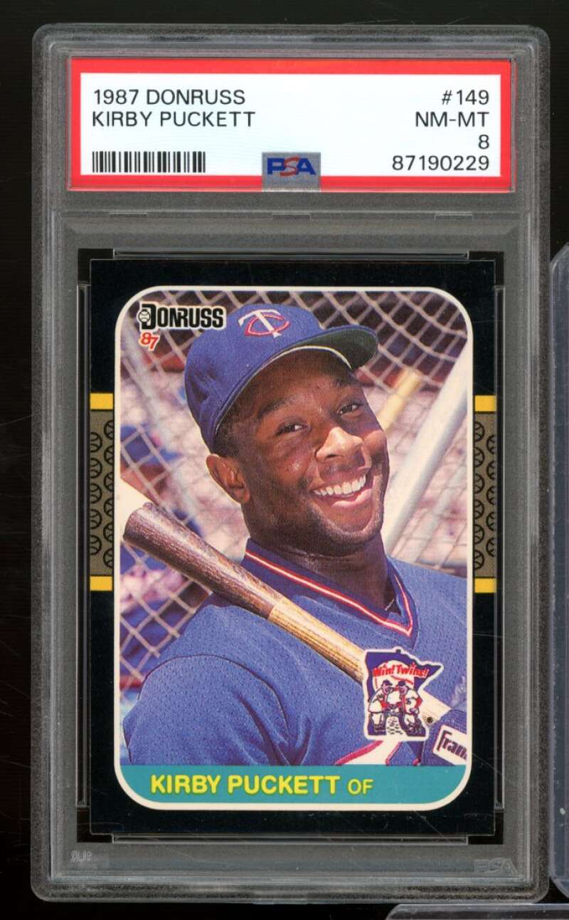 Kirby Puckett Card 1987 Donruss #149 PSA 8 Image 1