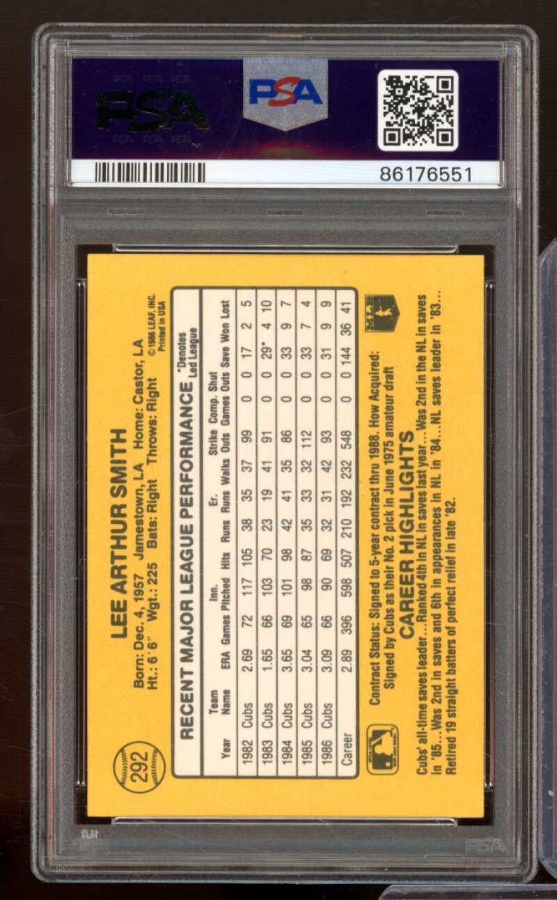 Lee Smith Card 1987 Donruss #292 PSA 8 Image 2