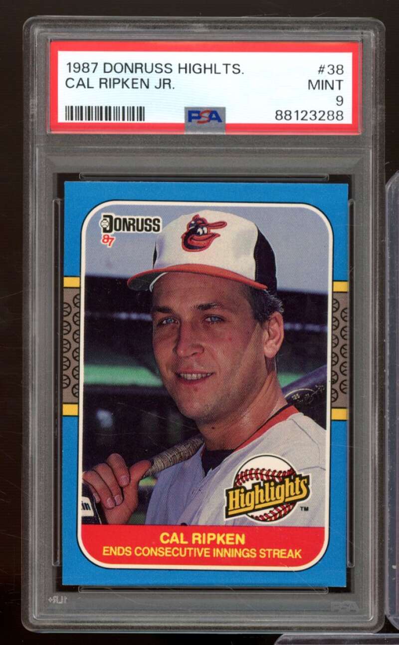 Cal Ripken Jr. Card 1987 Donruss Highlights #38 PSA 9 Image 1