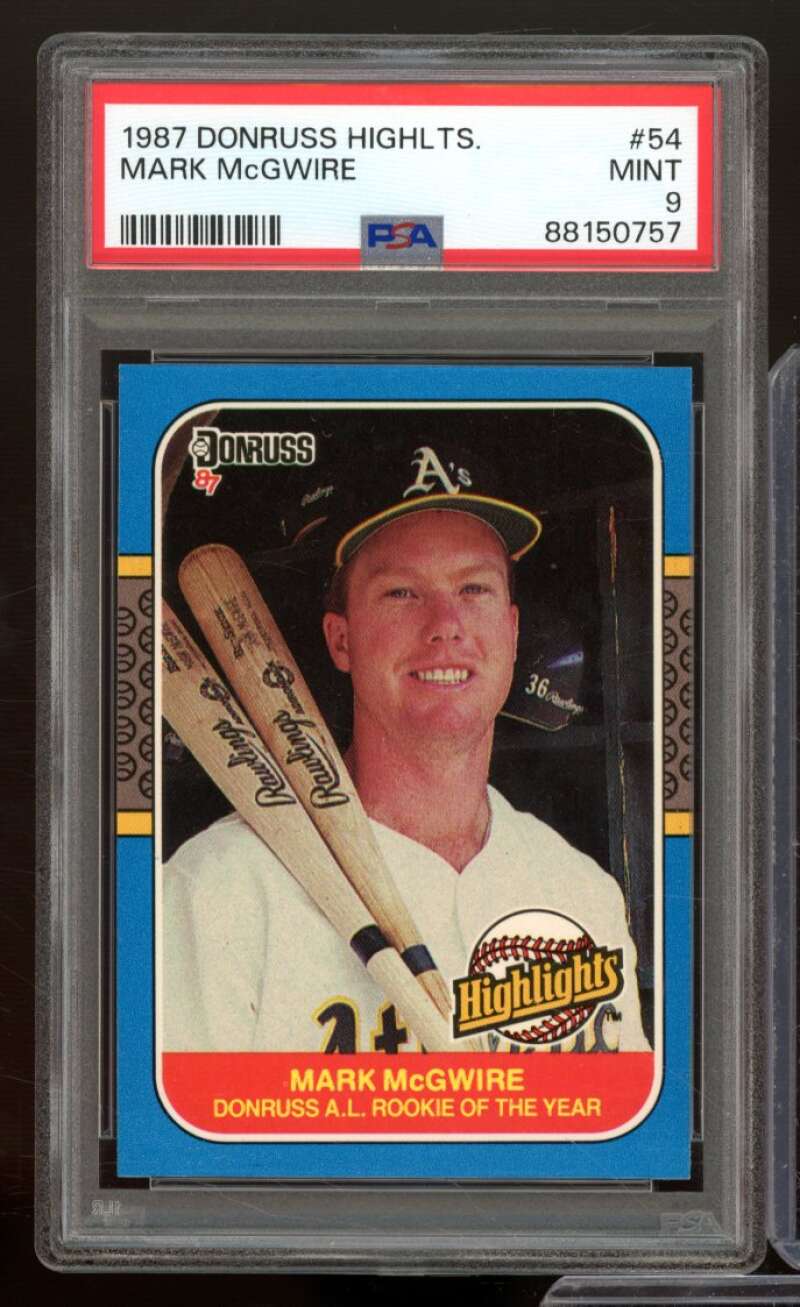 Mark McGwire Rookie Card 1987 Donruss #54 PSA 9 Image 1