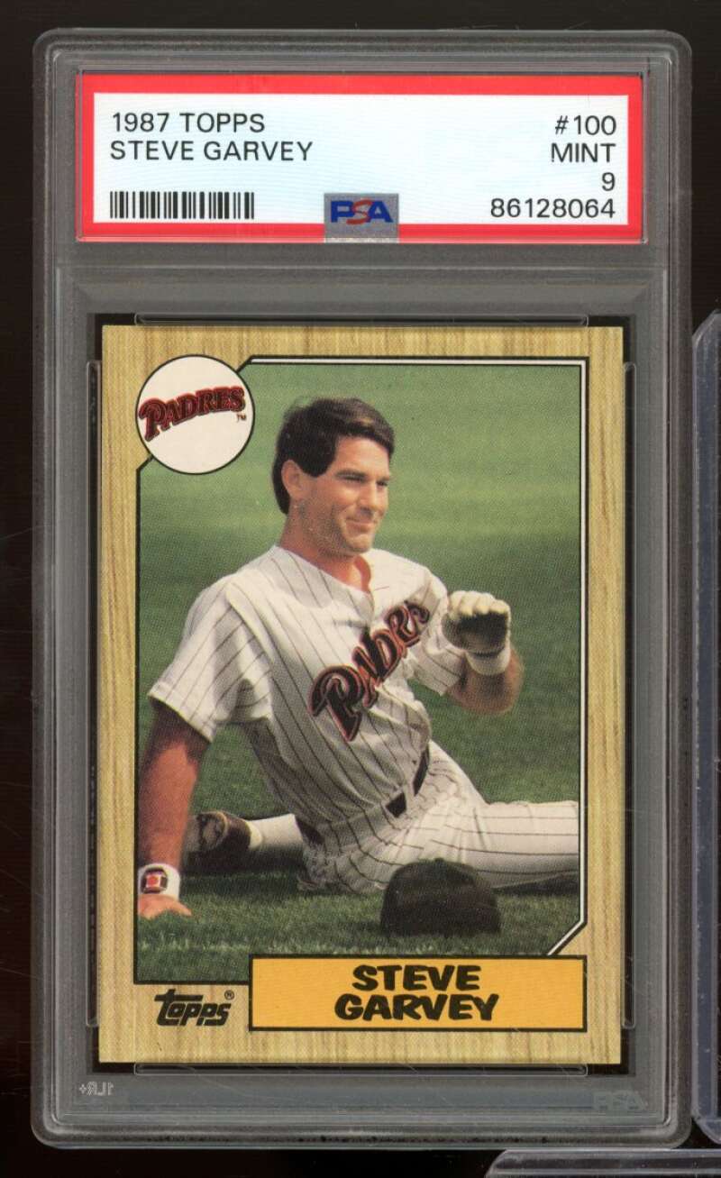 Steve Garvey Card 1987 Topps #100 PSA 9 Image 1