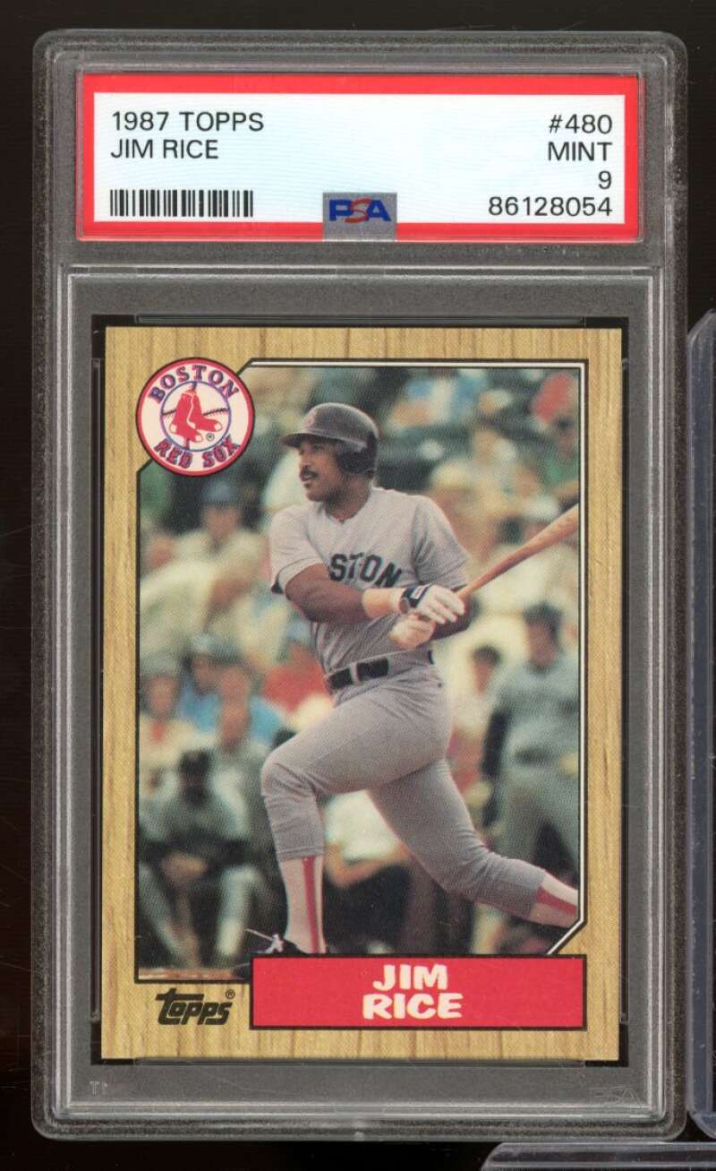 Jim Rice Card 1987 Topps #480 PSA 9 Image 1