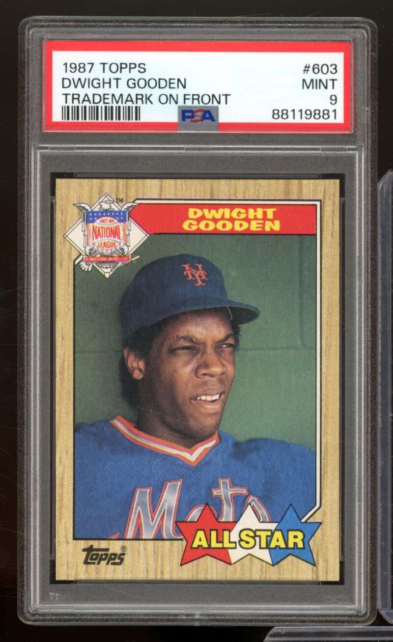 Dwight Gooden Card 1987 Topps #603 PSA 9 Image 1