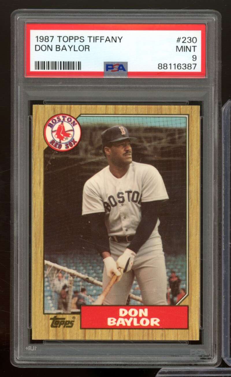 Don Baylor Card 1987 Topps Tiffany #230 PSA 9 Image 1