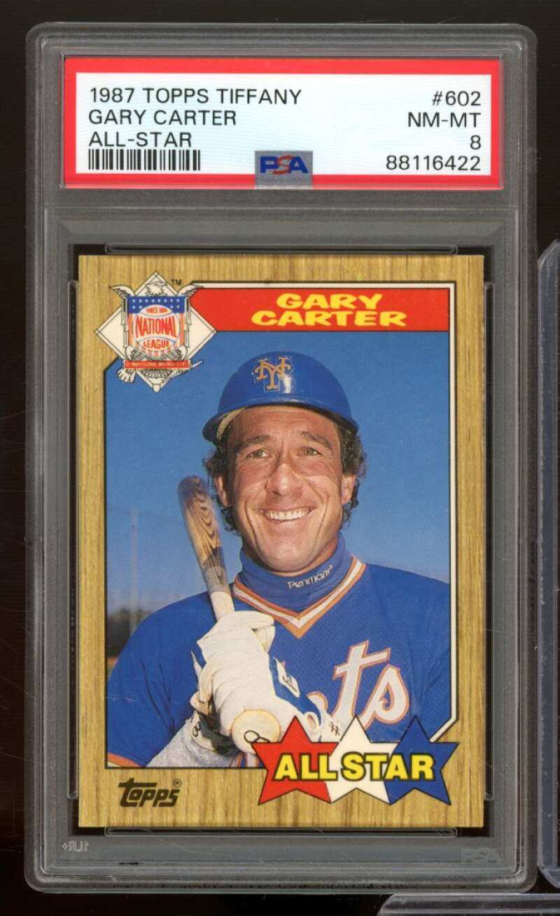 Gary Carter All-Star Card 1987 Topps Tiffany #602 PSA 8 Image 1