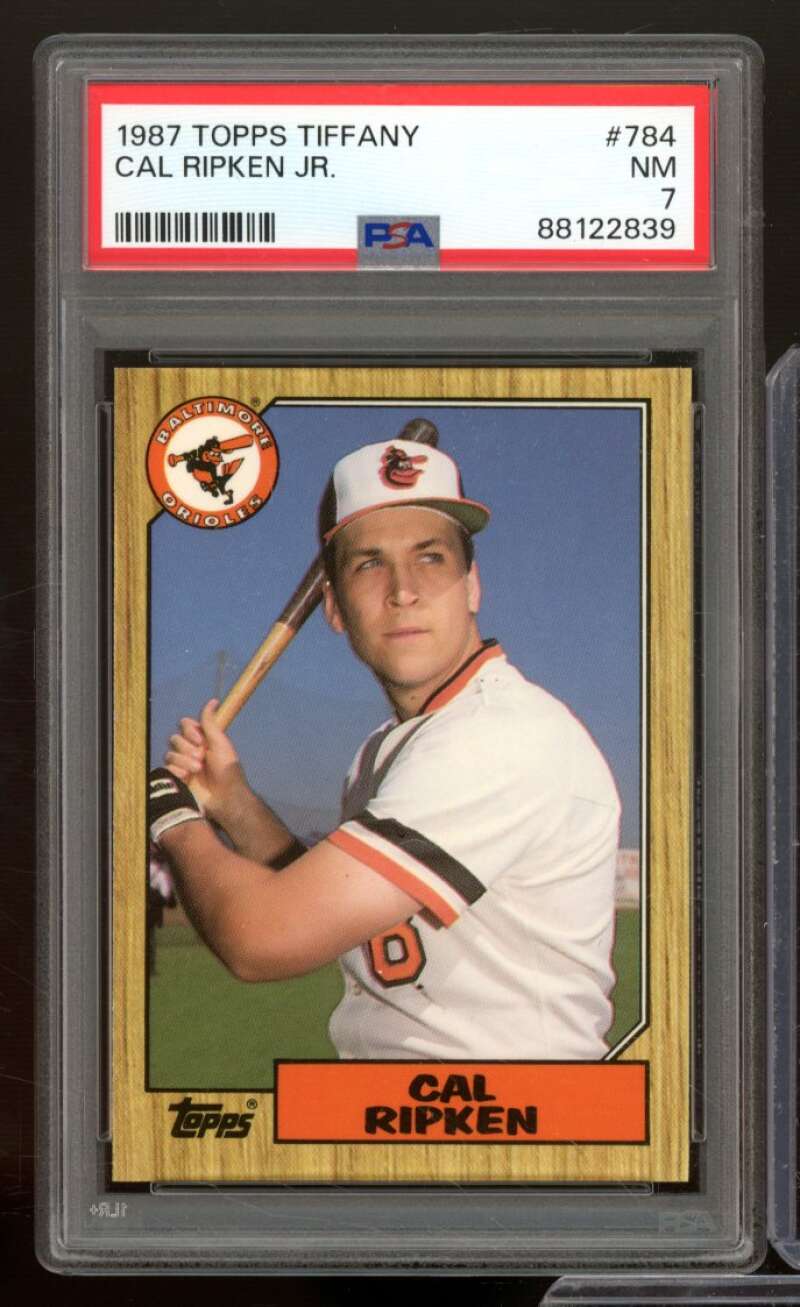 Cal Ripken Jr. Card 1987 Topps Tiffany #784 PSA 7 Image 1