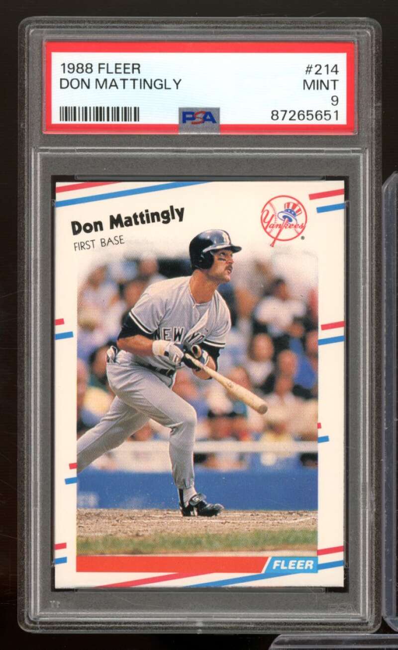 Don Mattingly Card 1988 Fleer #214 PSA 9 Image 1