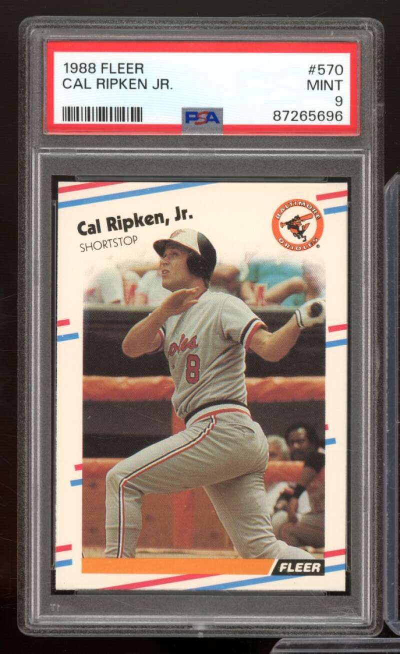 Cal Ripken Jr Card 1988 Fleer #570 PSA 9 Image 1