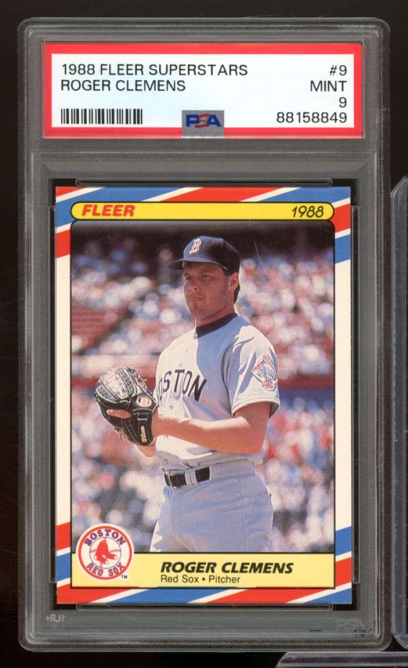 Roger Clemens Card 1988 Fleer Superstars #9 PSA 9 Image 1